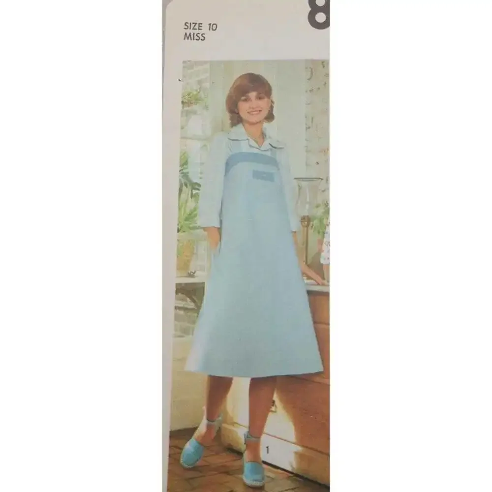 Vintage 70's Simplicity 8466 Misses Vintage Sundress or Jumper Size 10 Uncut